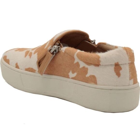 Stylish Tan and White Women's Slip-On Sneakers 7.5 - Picture 4 of 8